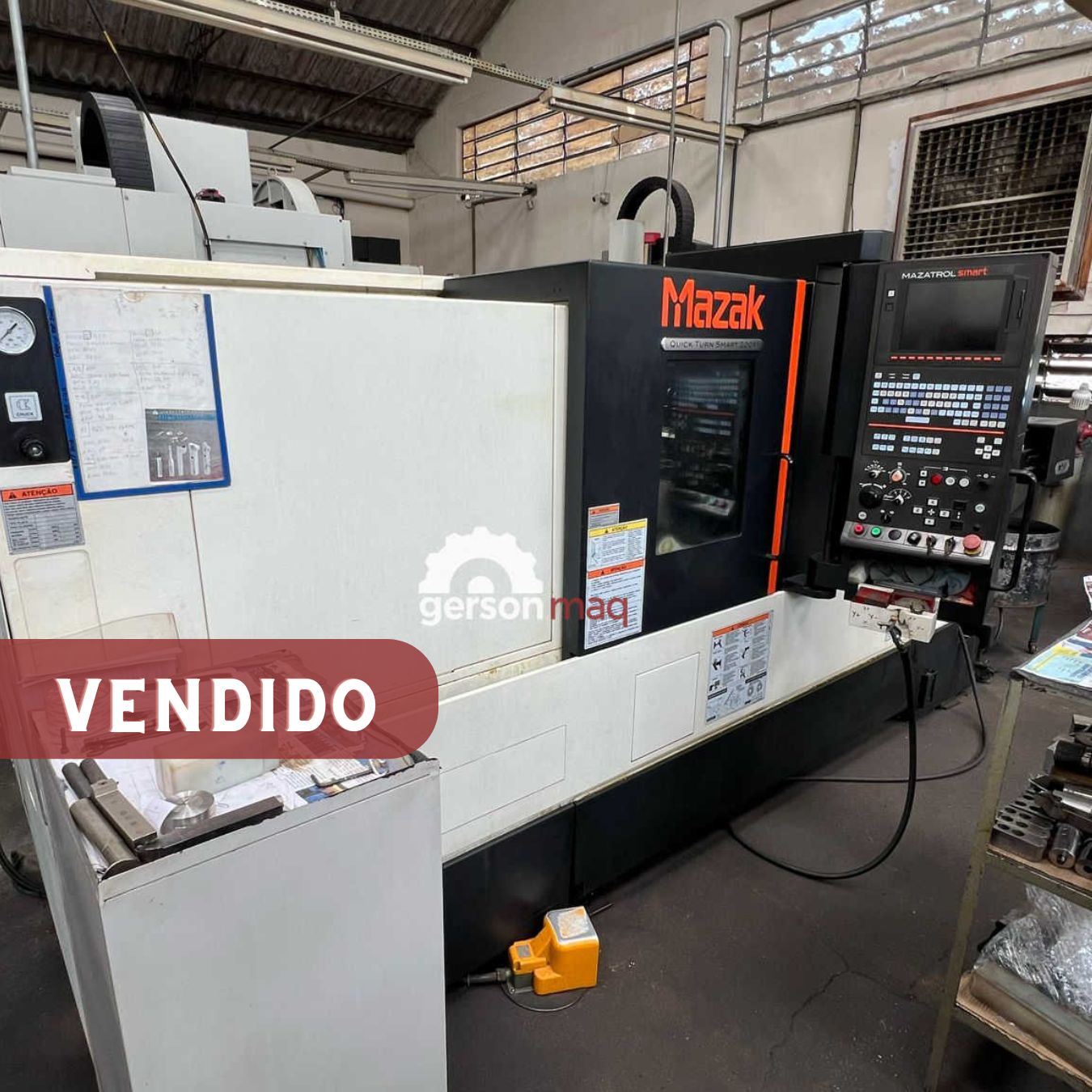 TORNO CNC MAZAK QTN 200 M ANO 2015 - FERRAMENTA ACIONADA